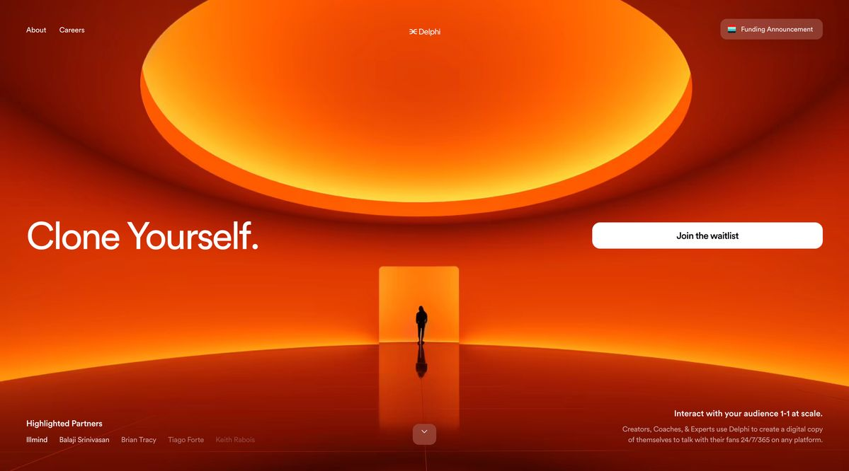 Clone Yourself product design interface