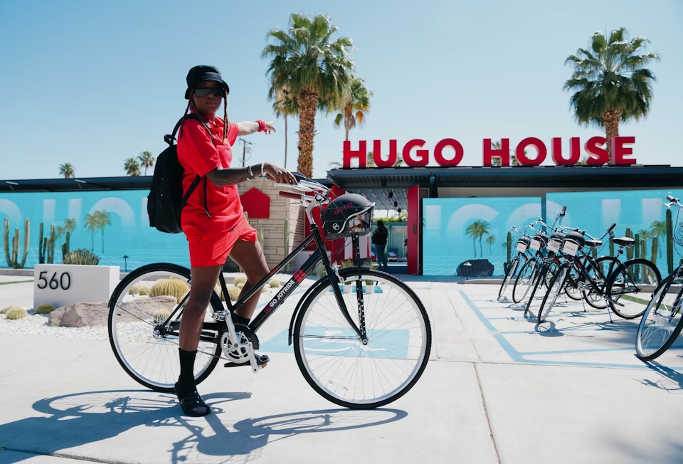 Hugo House cyclist